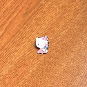 Women’s Accessories Hello Kitty Holding Ice Cream Cone Pink & White Enamel Pin